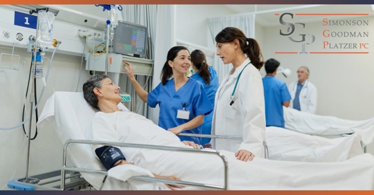 Lady in hospital bed