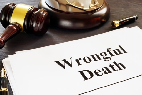 wrongful death document on desk